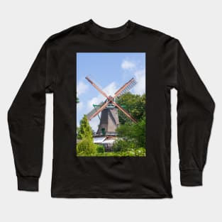 Windmill, mill, Bergedorf, Hamburg Long Sleeve T-Shirt